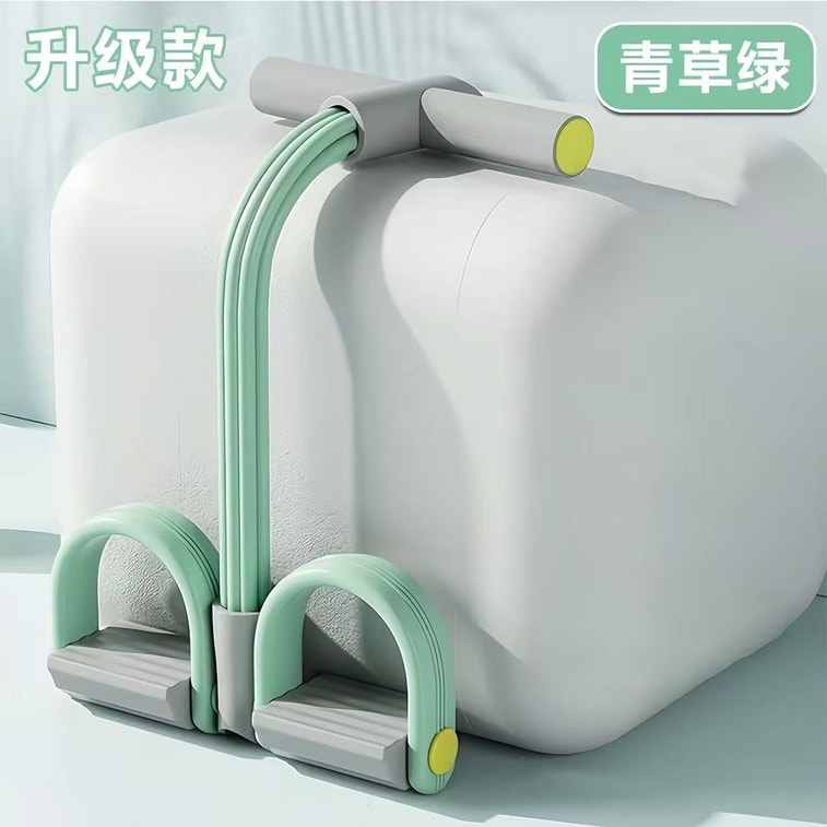 悦家家居 【加粗升级款】绿色家用脚蹬拉力器 健身器材 拉力绳子 俯卧撑辅助训练器 在家练背神器 背部训练器材 瑜伽拉伸带 多功能阻力绳 居家健身必备 3