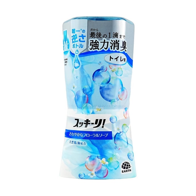 日本EARTH制药 厕所清香剂 强效消臭持久清新 卫生间专用 花香肥皂香调 400ml