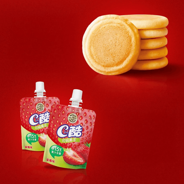 許福送福到家 綜合餅乾果凍禮箱 806g 【高鈣小餅+低糖蘇打餅乾+低糖蛋煎餅+草莓吸吸果凍】 3