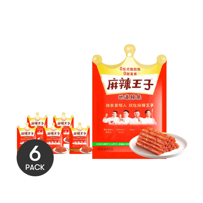 【辣条界扛把子】麻辣王子 网红麻辣条 怀旧小零食  微麻微辣味 73g*6【6包装】【短保临期促销】