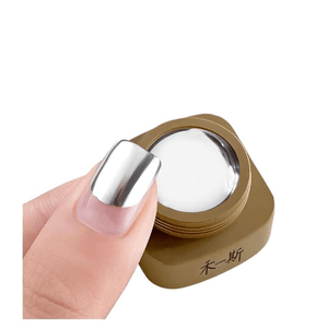 Heyisi High‑Density Silver Mirror Metal Liner Nail Gel,1pc