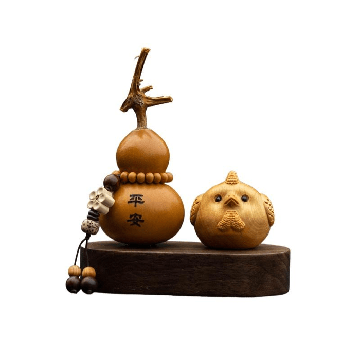 Natural Cliff Cypress Zodiac Car Ornament Gourd Decoration Aromatherapy High End Chinese Gift Chicken Approximately 81g