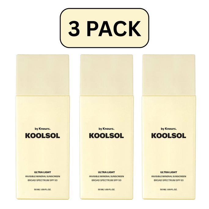 韓國 Knours Koolsol 超輕透無痕礦物防曬霜 SPF 50 三入組 – 每瓶50ml