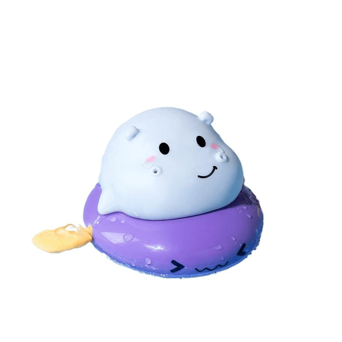 【中國直郵】 科巢 寶寶洗澡玩具游泳戲水趣龍河馬飛魚13*6.5CM*1個