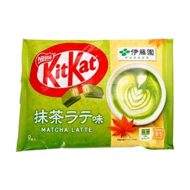 日本NESTLE雀巢x伊藤园 KITKAT奇巧 巧克力威化棒 抹茶拿铁味 9枚入 104.4g