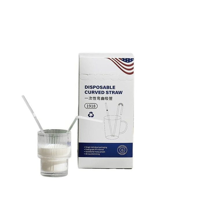Keynest Disposable Flexible Straws Independent Packaging Pregnant Women And 300 *1 Box