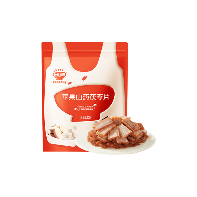 【中国直送】秋田まんまん アップルヤムポリアココス 子供向けスナック 健康 無添加 食欲をそそり消化促進 60g