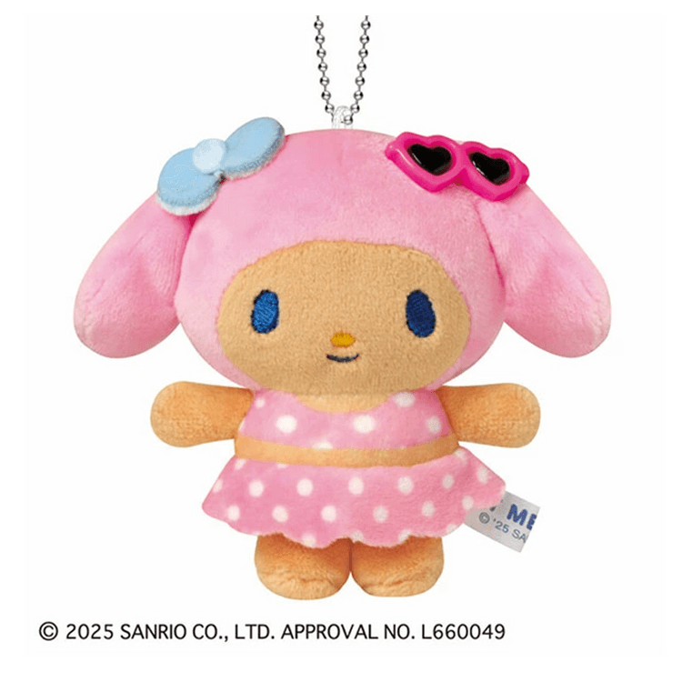 マイメロディ ぬいぐるみ 水着スタイル 約15cm 日本直送】サンリオ ナイトパーティー水着シリーズ ぬいぐるみ