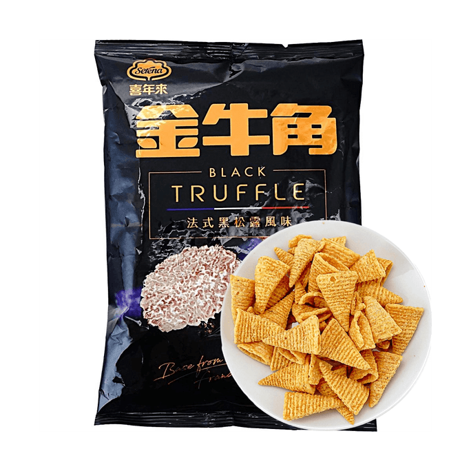 Golden Horn Chips, Black Truffle Flavor, 1.76 oz【Luxurious Black Truffle Crispy Horn】