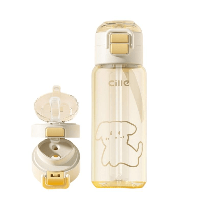 Xile Straw Cup For Pregnant Women Girls High Appearance Heat Resistant Water Bottle School & Kids Use White 650ml