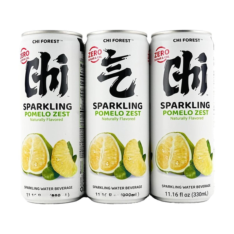 Chi Forest Sparkling Water Pomelo Zest Flavor, Soda Beverage,11.16