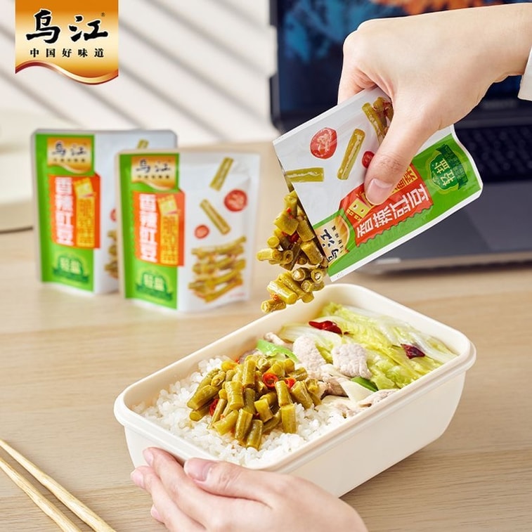 乌江 香辣豇豆 酸豆角 30g*3包 90g 小袋便携开味 咸菜 下饭菜 榨菜 4