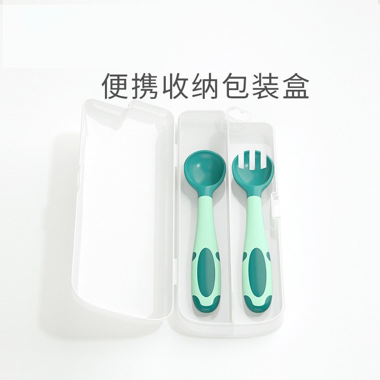Bendable thermosensitive fork and spoon set blue 4