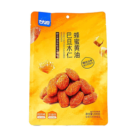 甘源 蜂蜜黄油巴旦木仁 208g【健康非油炸】