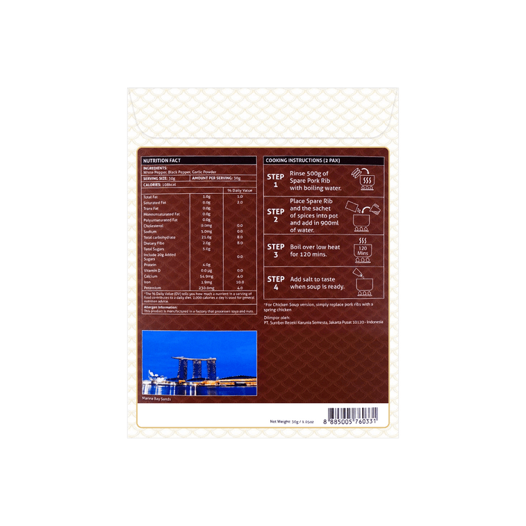 Singapore Bak Kut Teh - Slow-Simmered Pork Rib Bone Broth, 1.76 oz 5