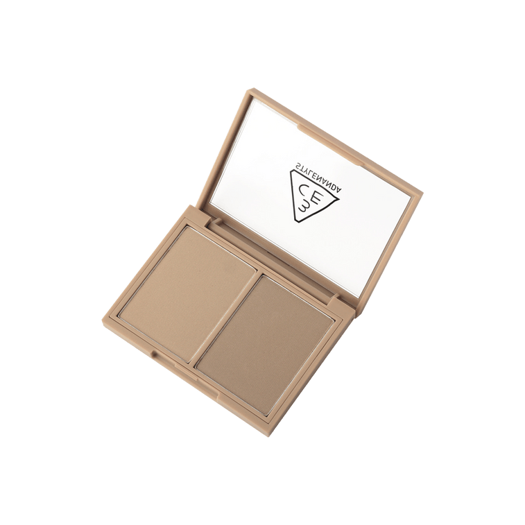 韩国3CE 双色修容盘 鼻影阴影一体盘 #ASH BROWN灰棕色 8.6g 冷调白皙肤色【浪姐朱珠同款】 5