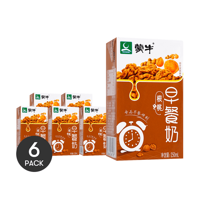 Walnut Milk Breakfast Milk 8.45 fl oz *6【6 Packs】【Specially Developed for Breakfast】【Mellow Walnut Flavor】