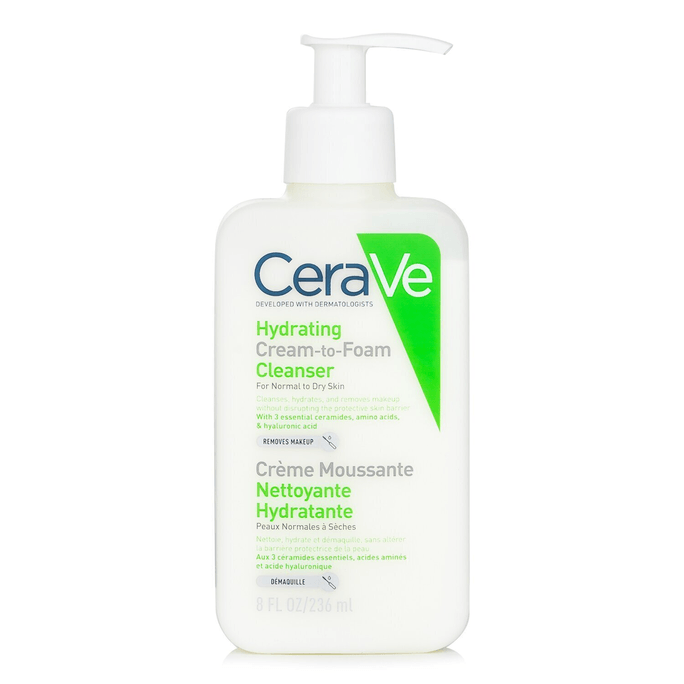[香港直邮] 法国适乐肤 Hydrating Cream-To-Foam Cleanser  236ml/8oz