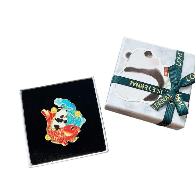 Cultural And Creative Small Gift Panda Refrigerator Magnet, Riding The Wind And Breaking The Waves, 7CM*1 Piece