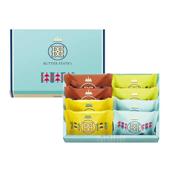 [일본 직송] 일본 버터스테이츠 버터 샌드위치 쿠키 선물상자 4종 8개입