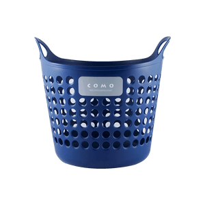 日本INOMATA 塑料洗衣收纳筐 中号 深蓝色