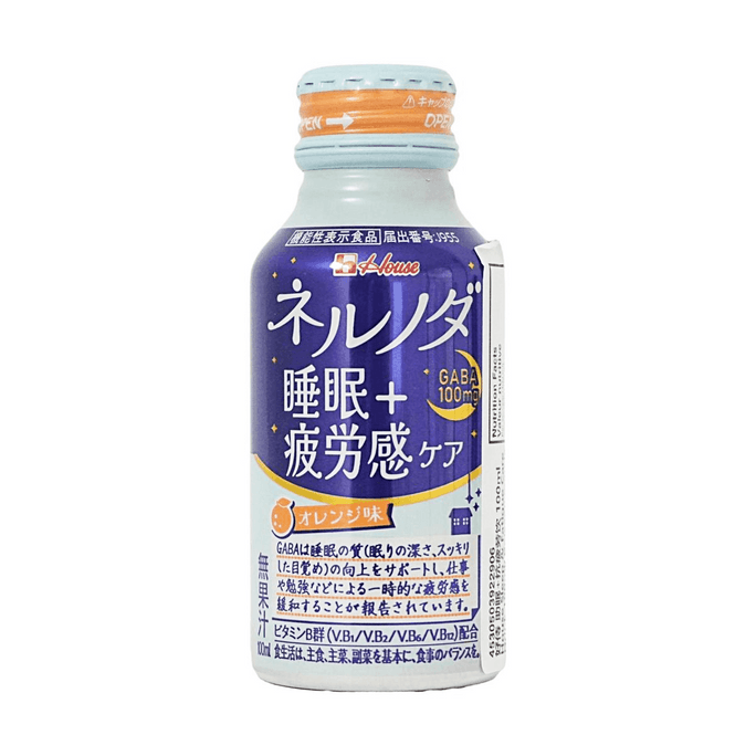Sleep Aid + Anti-Fatigue Drink 3.38 fl oz 【Contains 100mg GABA】【Orange Flavor】