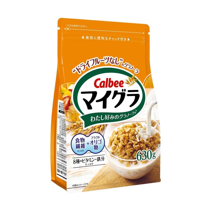 日本CALBEE卡乐比 Migra 纯谷物麦片 630g【无水果含有4种谷物】