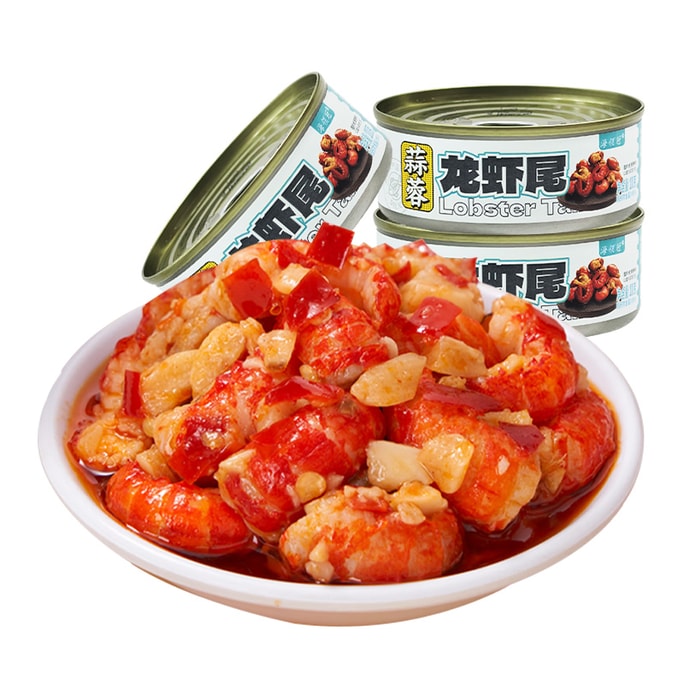 Garlic Crayfish Tails 3×100g – Plump & Firm In Garlic Sauce. Ready-to-eat, Great With Rice Or Noodles. Garlicky & Q-elastic. Perfect Side Seafood.