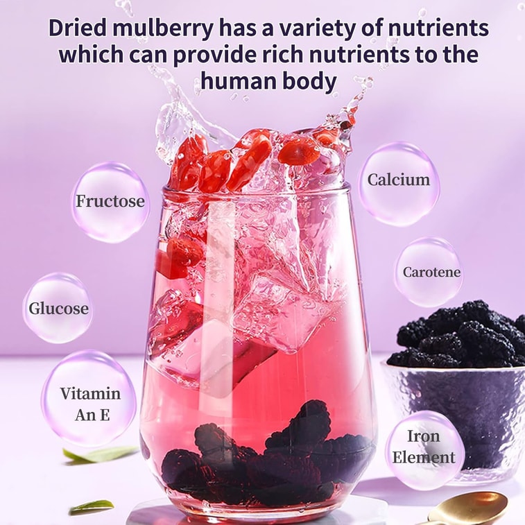【Expédition directe du Canada】 Sivantha Mûre Noire 4,23 oz (120g) Thé aux fruits Mûres séchées au soleil Chaque bouchée est pleine d'anthocyanes, une douceur sans fard, un thé aux fruits sain et délicieux 8