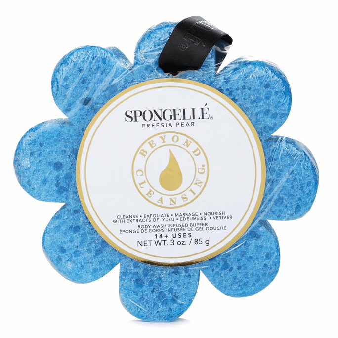 Wildflower Shower Gel Sponge - Freesia Pear (Blue) 1pc/85g