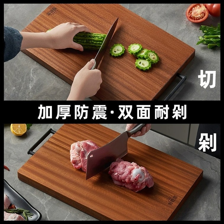 Luxdecor Cutting Board Solid Wood No Glue-Real Solid Wood Cutting Board for Family Real One Piece Cutting Boards 1 Pack 5