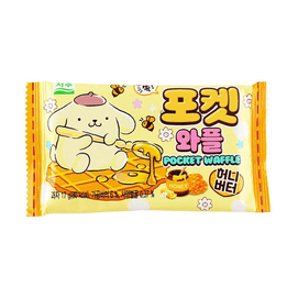 韩国SEOJU西洲x三丽鸥 口袋华夫饼干 蜂蜜黄油味 17g【韩国便利店爆款 】【动漫好味】【超可爱三丽鸥造型 图案随机发】