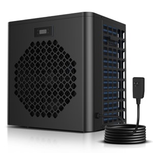 [중국 직배송] JOEAONZ 16000 Btu 풀 히터 (미국산), 최대 5000갤런 용량의 풀에 적합, 금속 케이스, 로터리 인버터 컴프레서, 티타늄 열교환기.