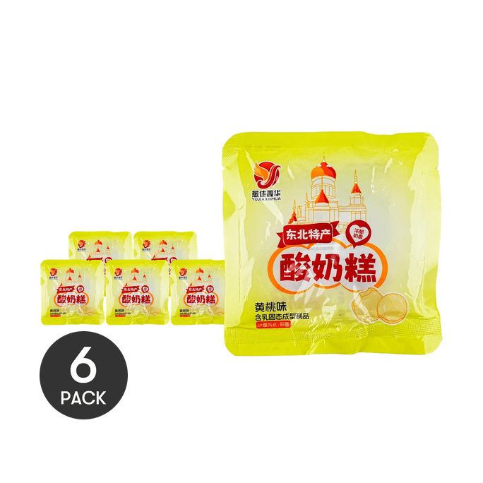 愈佳鑫华 东北特产酸奶糕 黄桃味 *6【6份超值装】【网红爆款哈尔滨酸奶糕】