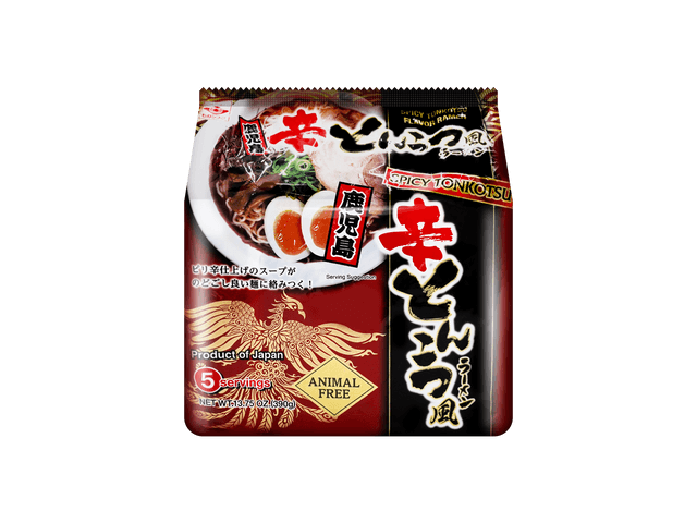 HIGASHIMARU Spicy Tonkotsu Kagoshima Ramen - 5 Packs, 13.75oz