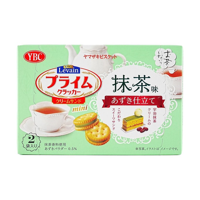 日本YBC山崎 抹茶红豆味夹心小饼干 56g