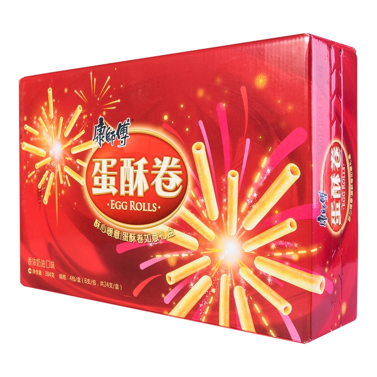 康师傅 蛋酥卷 香浓奶油口味 384g 两款包装随机发 15