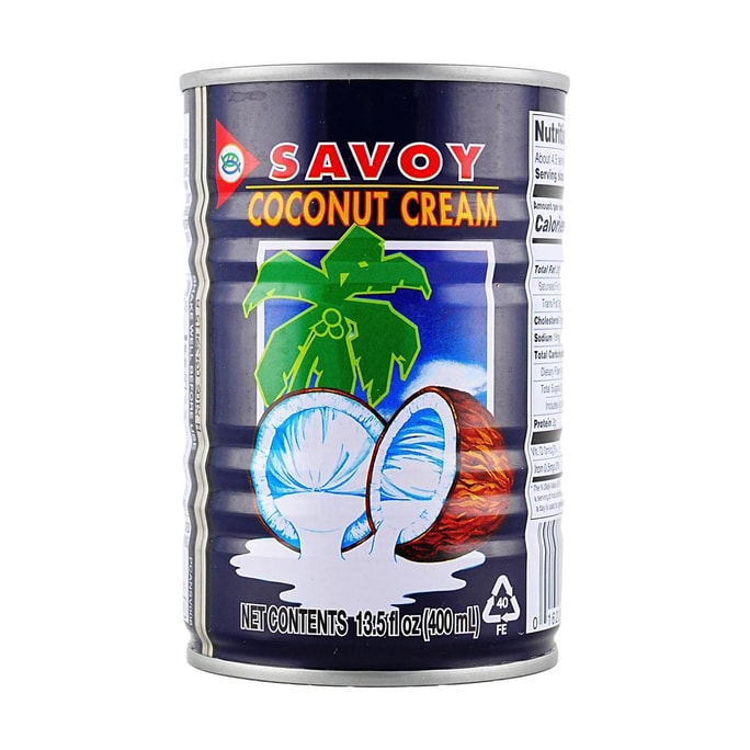 Coconut Cream 13.5 fl oz【For DIY Beverages, Baking, Desserts And Cooking】