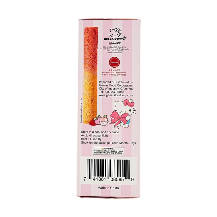 Sanrio Hello Kitty Double Flavor Egg Rolls Peach and Original Flavor, 5.71 oz 3