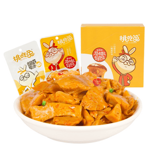 【中国直邮】  挑吃兔 香辣麻辣杏鲍菇下饭菜零食30g*3袋