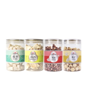 Sishen Soup Gorgon Fruit 200g*1 +Lotus Seed 150g*1 + Yam Slice150g*1 + Poria Cocos 150g*1