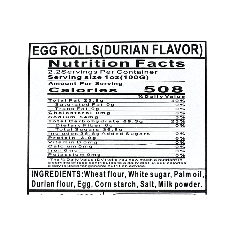 Mao Shan Wang Durian Egg Roll, 8.04 oz 7