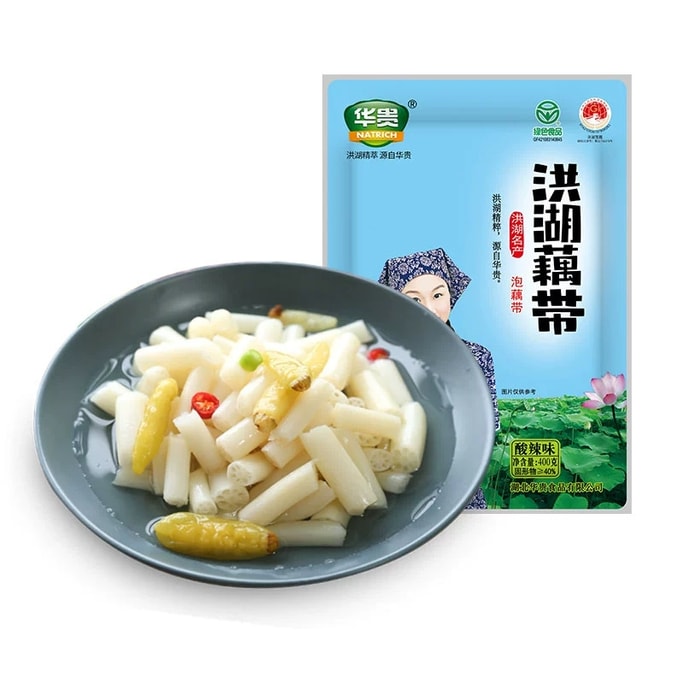 Honghu Lotus Root Scallops Pickled Lotus Root Tips Open Bag Instant Sour Spicy 400g
