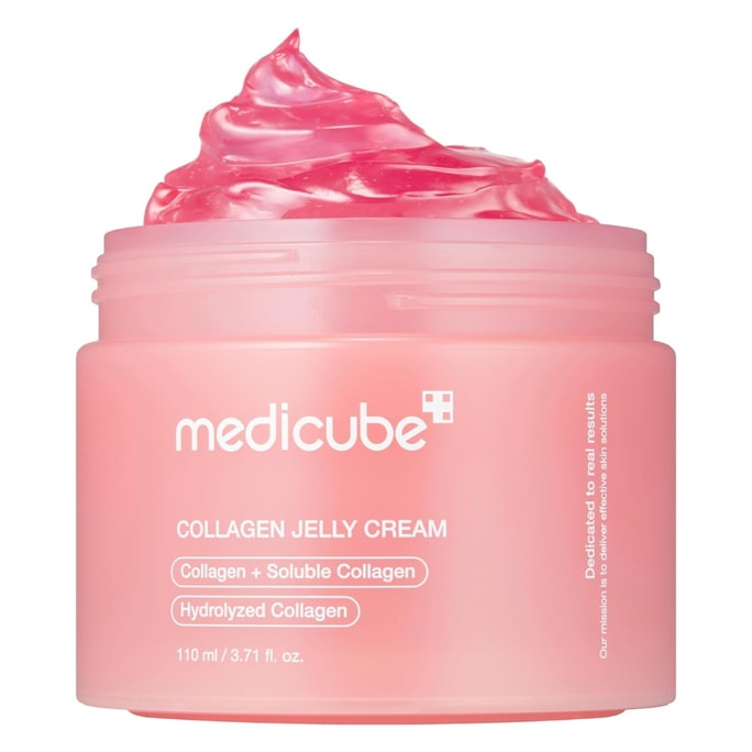 韩国 Medicube 美蒂秋芙 胶原蛋白弹润果冻凝霜 保湿弹润亮啫喱面霜 110ml 紧致弹力 长效保湿锁水 低刺激 0色素
