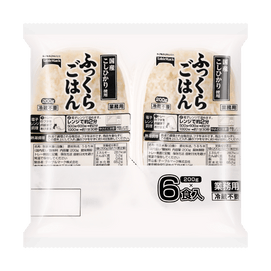 Instant Cooked White Koshihikari Rice, 6.4oz*6 Packs【Microwavable Rice】【Instant Rice】