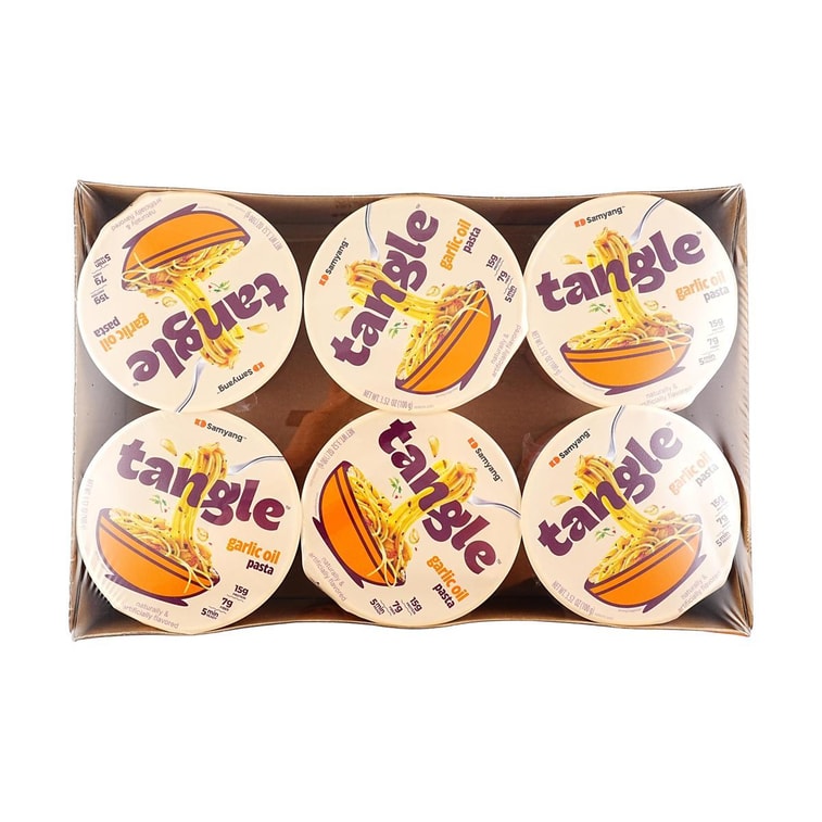 韩国SAMYANG三养 TANGLE意大利面通心粉 蒜香橄榄油味 100g*6碗 整箱装【杯面泡面方便面】【轻卡高蛋白】【爆款新品】【Costco同款】【亚米独家】 3