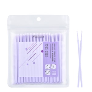 마리안 다기능 나노 아이 클렌징 면봉, 150매입, 메이크업용 나노 면봉, 초미세 입자, 컨투어링, 아이라이너, 아이섀도, 속눈썹 연장 및 속눈썹 제거에 사용 가능. 보관 케이스 포함, 보라색, 케이스당 150매입.