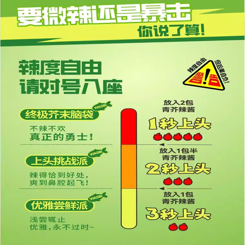 【中国直邮】 劲仔 新品芥末摇摇鱼佐酒聚餐旅游追剧休闲零食小鱼“芥末辣”76g*1盒