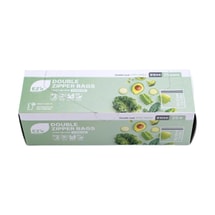 표준 이중 지퍼백, 식품 등급 소재, 이중 밀봉, 냉동 보관, M 사이즈