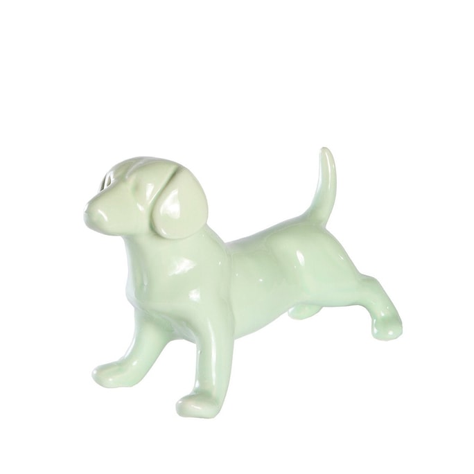 Petorama Standing Beagle Ceramic Statue - Shiny Green
